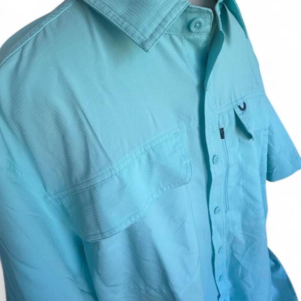 Eddie-bauer Men's Blue and Green Shirt